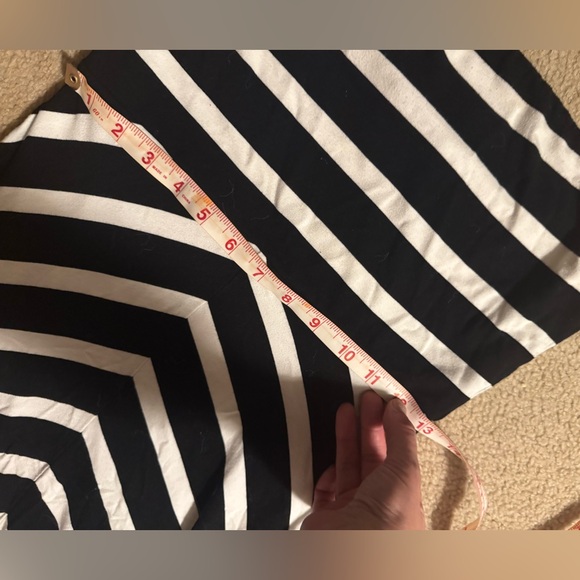 WHBM Black and White Striped Strapless hi-low dress - Picture 14 of 16